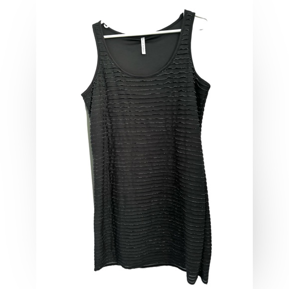 PETER NYGARD Swim coverup frilly sheath dress, beach dress sparkle ruffles L - Picture 1 of 9